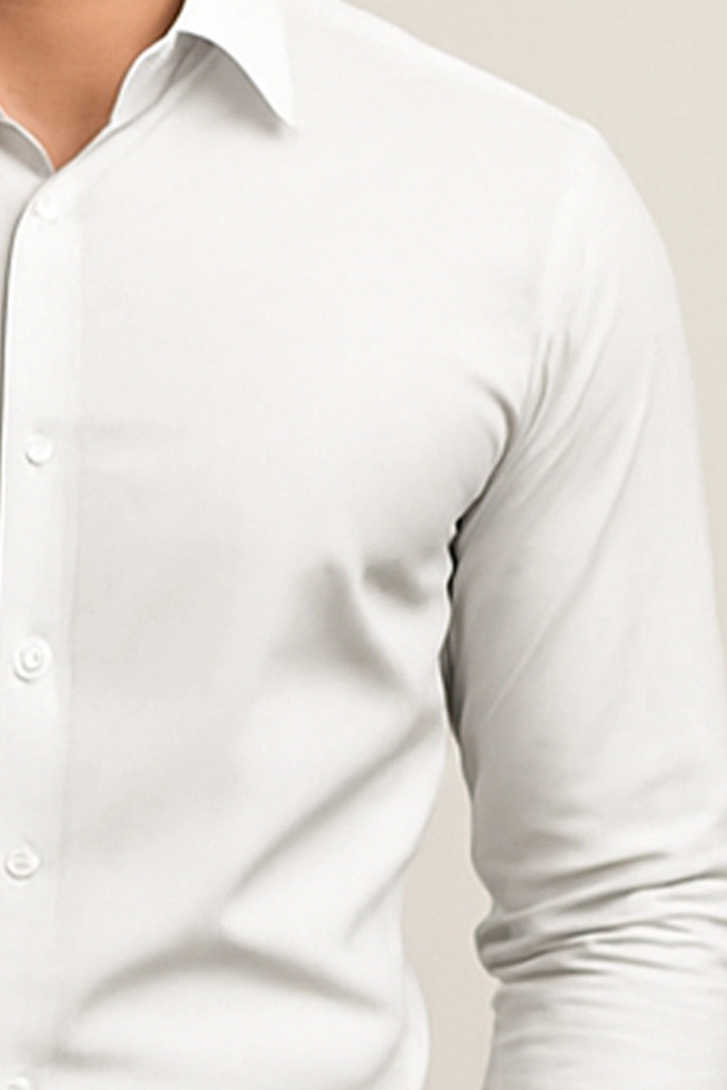 Silver Full Sleeves Cotton Shirt