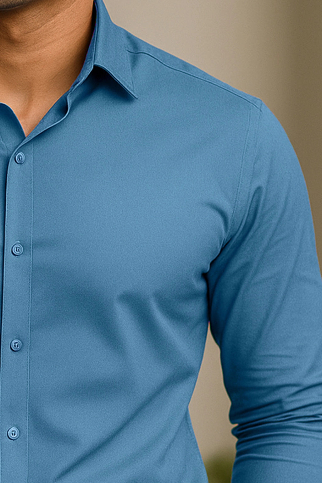 Blue Pure Cotton Shirt