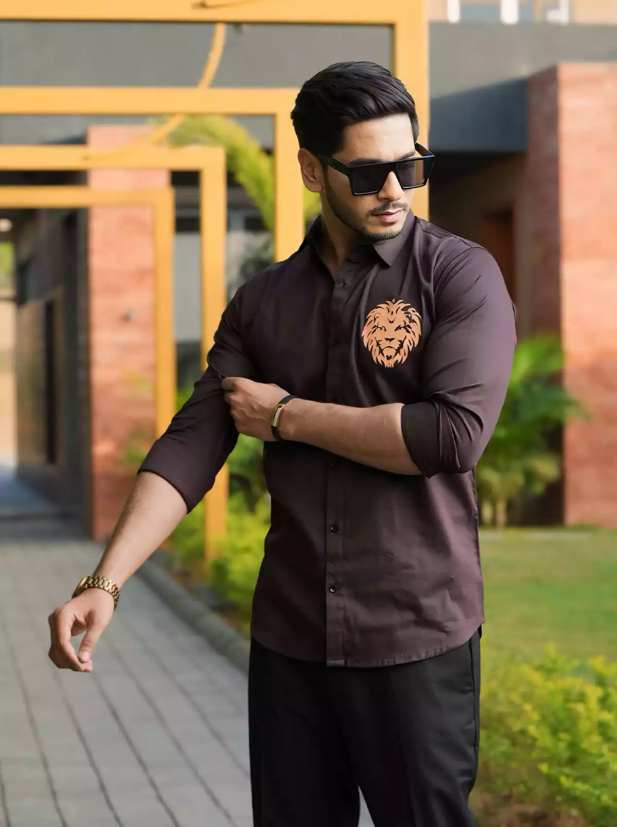 Lion Printed Designer Shirt