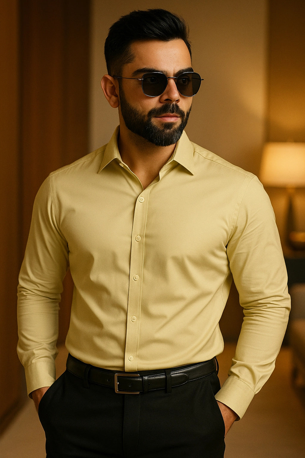 Yellow Premium Cotton Shirt