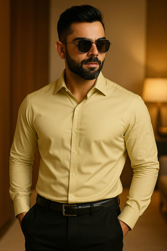 Yellow Premium Cotton Shirt