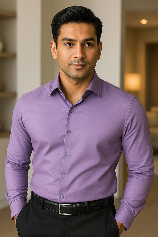 Purple Pure Cotton Shirt