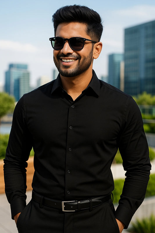 Black Exclusive Cotton Shirt