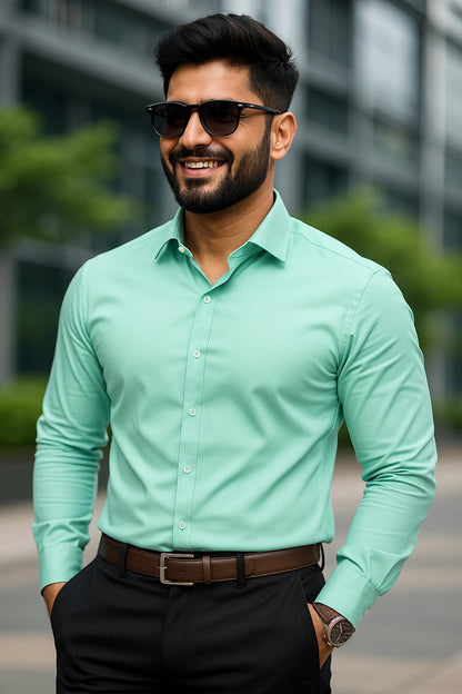 Mint Green Premium Cotton Shirt