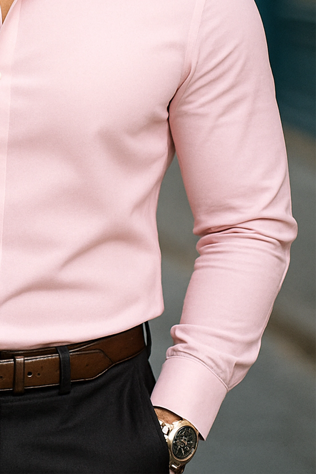 Light Pink Regular Cotton Shirt