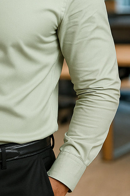 Apple Green Premium Cotton Shirt