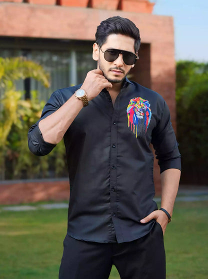 Multicolor Lion Designer Shirt