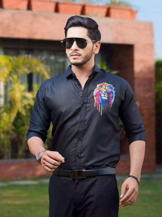 Multicolor Lion Designer Shirt