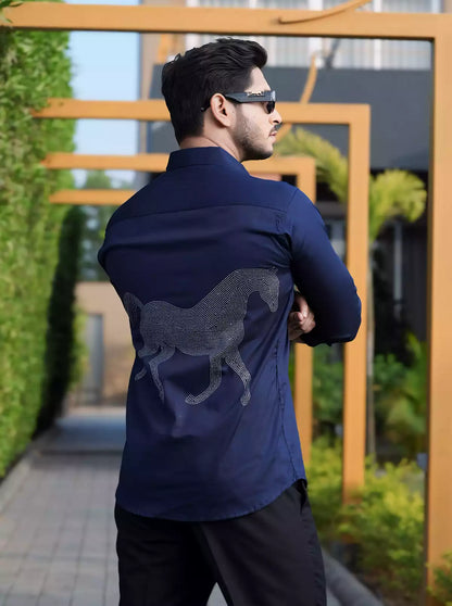 Horse Printed Designer Shirt