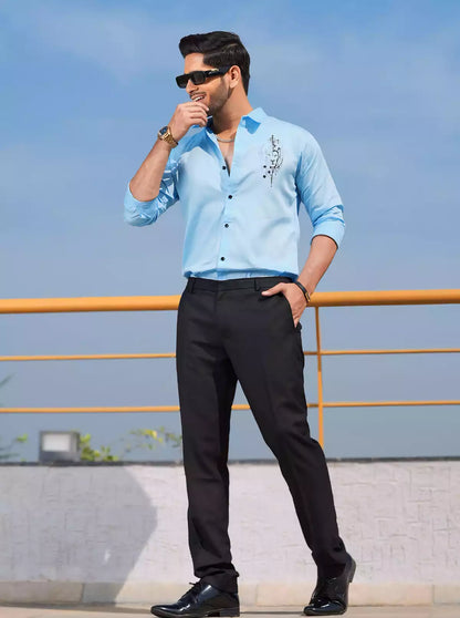 Blue Lion Printed Designer Shirt
