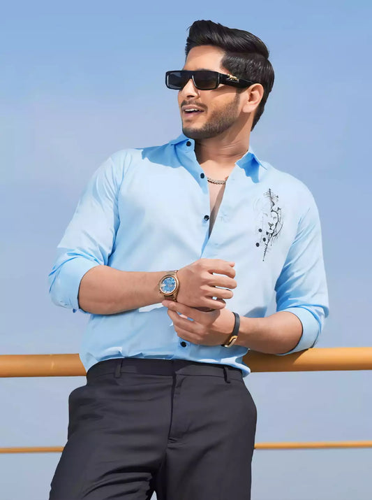 Blue Lion Printed Designer Shirt