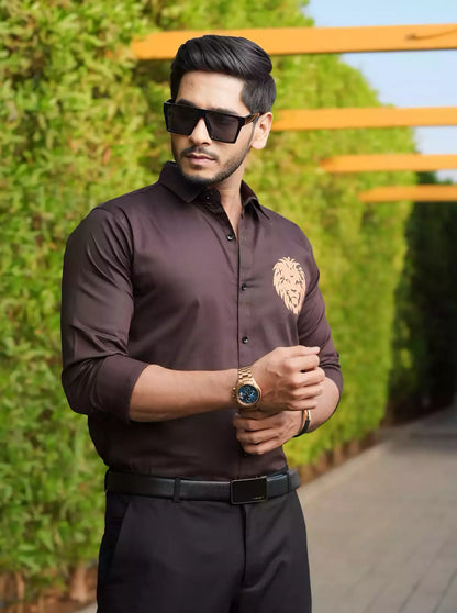 Lion Printed Designer Shirt