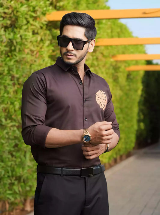 Lion Printed Designer Shirt