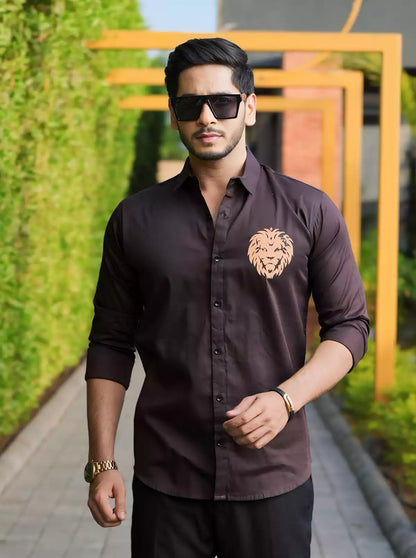 Lion Printed Designer Shirt