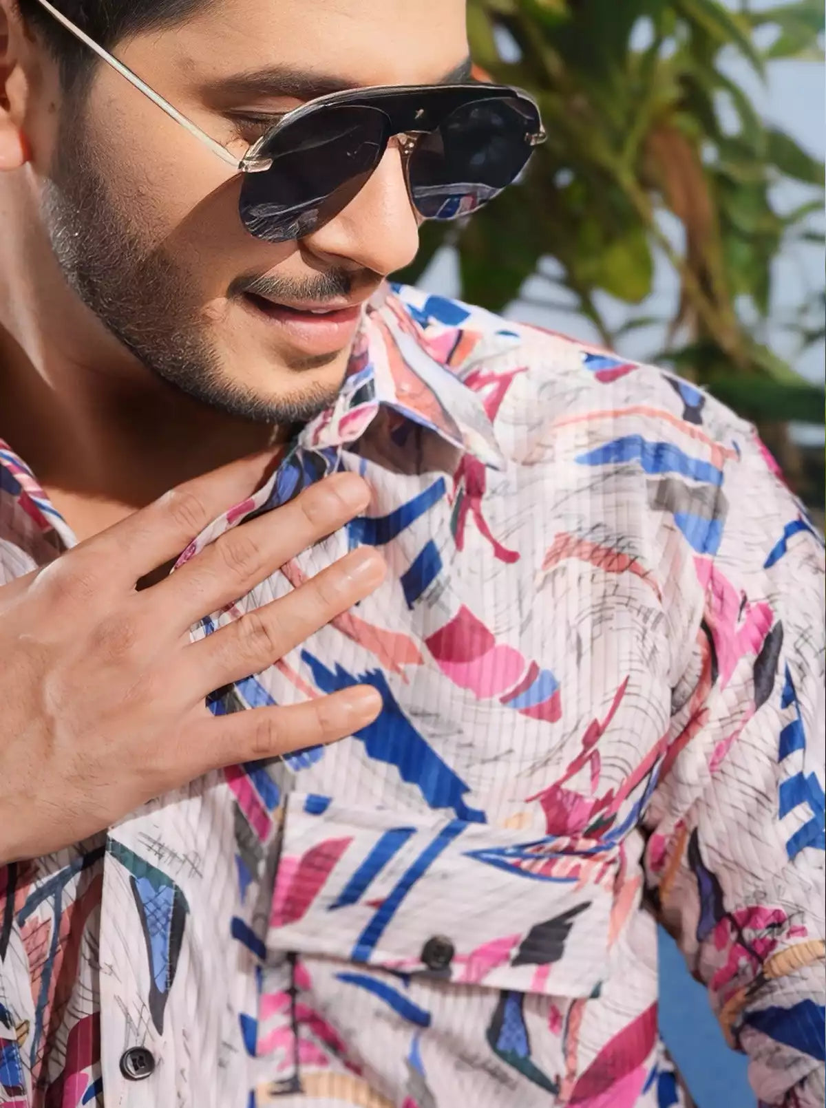 Multicolor Double Pocket Designer Shirt