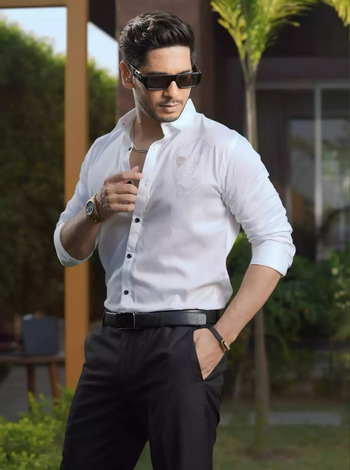 Dotted Printed Designer Shirts